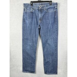 Levis 514 Jeans Mens 36x36 Blue Faded Straight Leg Red‎ Tab Mid Rise